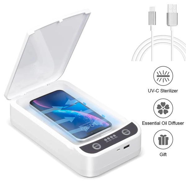 UV Sanitizer Box with Wireless Charger - UV Sanitizer Box with Wireless Charger - Image 3 of 5