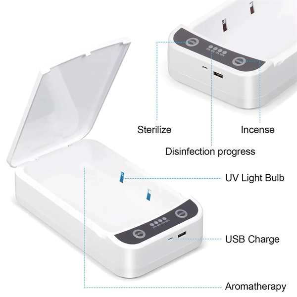 UV Sanitizer Box with Wireless Charger - UV Sanitizer Box with Wireless Charger - Image 4 of 5