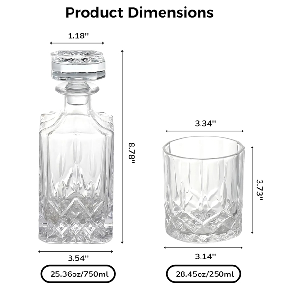 Whiskey Glasses Decanter Gift Set - Whiskey Glasses Decanter Gift Set - Image 1 of 3