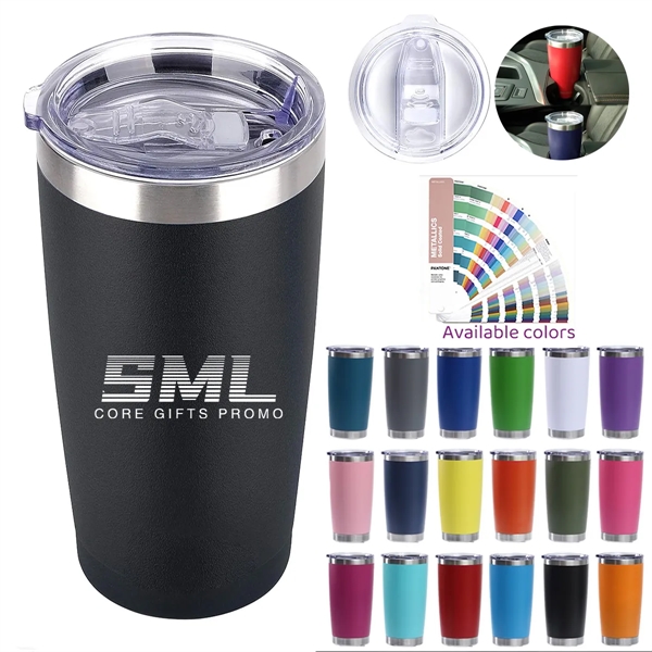 20 oz Stainless Steel Vacuum Insulated Tumbler - 20 oz Stainless Steel Vacuum Insulated Tumbler - Image 0 of 2