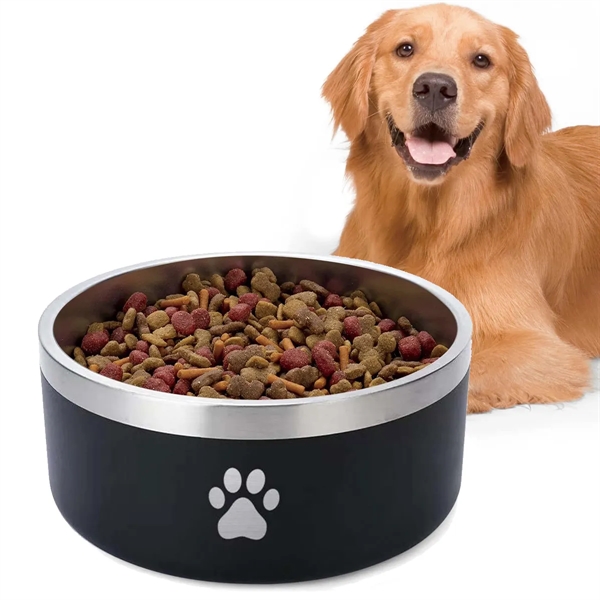 Stainless Steel Double Walled Pet Bowls - Stainless Steel Double Walled Pet Bowls - Image 1 of 5