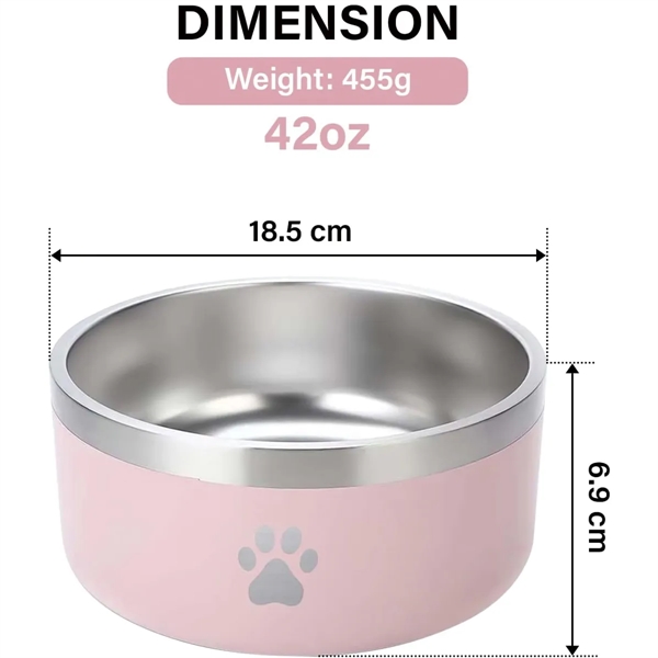 Stainless Steel Double Walled Pet Bowls - Stainless Steel Double Walled Pet Bowls - Image 3 of 5