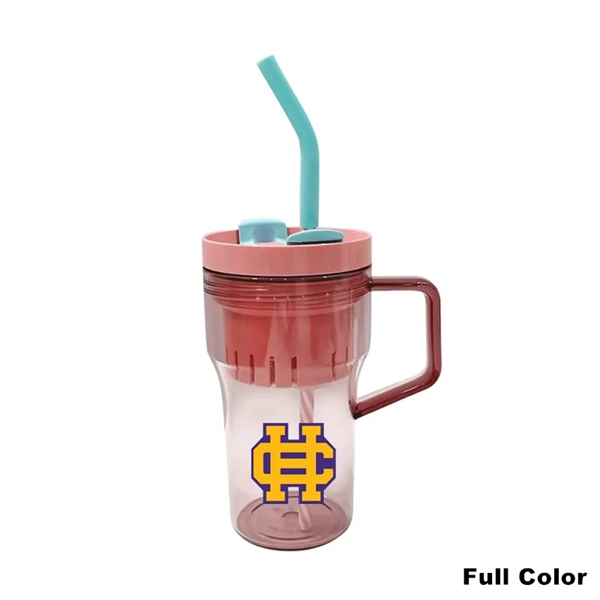 20/40 oz Plastic Tumbler with Handle Straw Lid Tea Infuser - 20/40 oz Plastic Tumbler with Handle Straw Lid Tea Infuser - Image 4 of 16