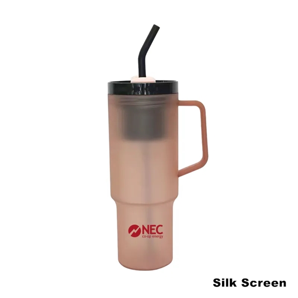 20/40 oz Plastic Tumbler with Handle Straw Lid Tea Infuser - 20/40 oz Plastic Tumbler with Handle Straw Lid Tea Infuser - Image 5 of 16