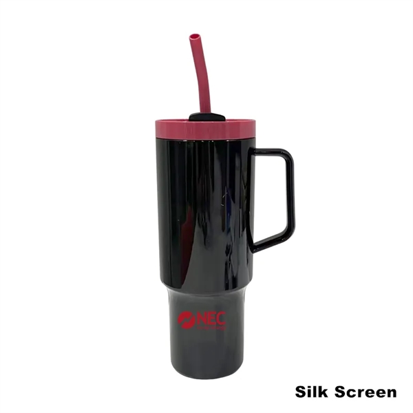 20/40 oz Plastic Tumbler with Handle Straw Lid Tea Infuser - 20/40 oz Plastic Tumbler with Handle Straw Lid Tea Infuser - Image 6 of 16