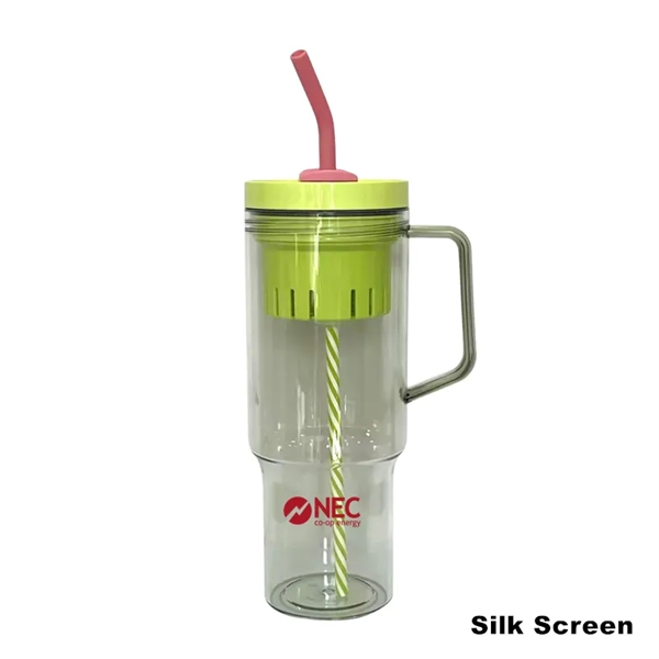 20/40 oz Plastic Tumbler with Handle Straw Lid Tea Infuser - 20/40 oz Plastic Tumbler with Handle Straw Lid Tea Infuser - Image 7 of 16