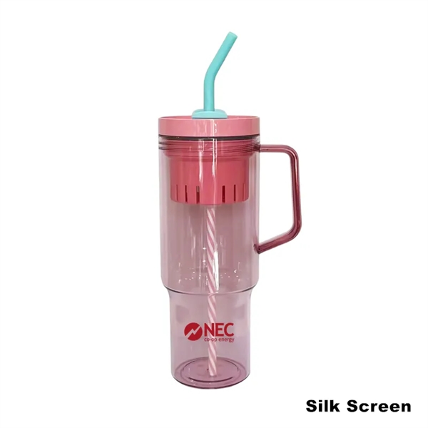 20/40 oz Plastic Tumbler with Handle Straw Lid Tea Infuser - 20/40 oz Plastic Tumbler with Handle Straw Lid Tea Infuser - Image 8 of 16