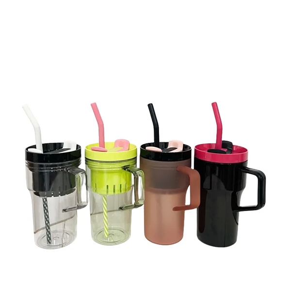 20/40 oz Plastic Tumbler with Handle Straw Lid Tea Infuser - 20/40 oz Plastic Tumbler with Handle Straw Lid Tea Infuser - Image 13 of 16