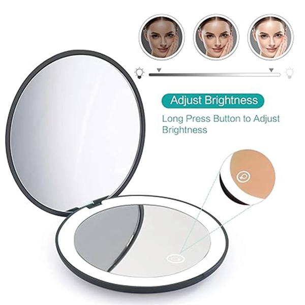 Rechargeable Magnification Compact Mirror With Light - Rechargeable Magnification Compact Mirror With Light - Image 3 of 3