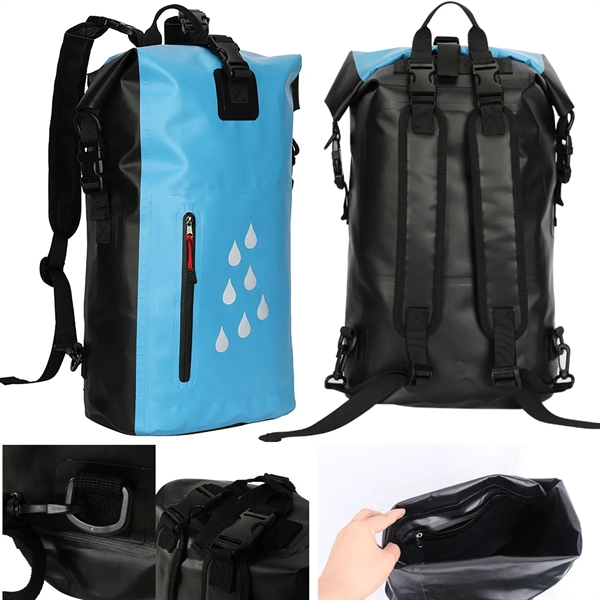 25L Outdoor Waterproof Backpack Large Roll Top Dry Bag - 25L Outdoor Waterproof Backpack Large Roll Top Dry Bag - Image 1 of 3