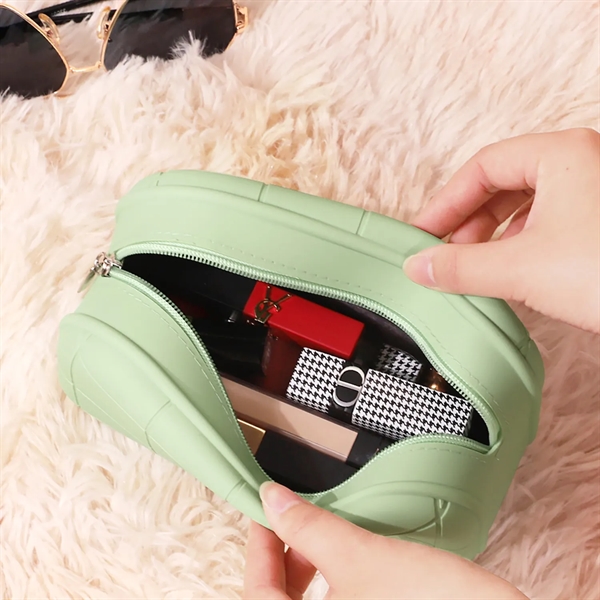 Silicone Makeup Bag Travel Organizer Cosmetic Pouch - Silicone Makeup Bag Travel Organizer Cosmetic Pouch - Image 2 of 4