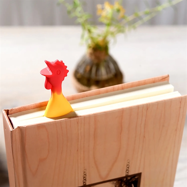 Screaming Chicken Bookmark Funny 3D Cartoon - Screaming Chicken Bookmark Funny 3D Cartoon - Image 1 of 3