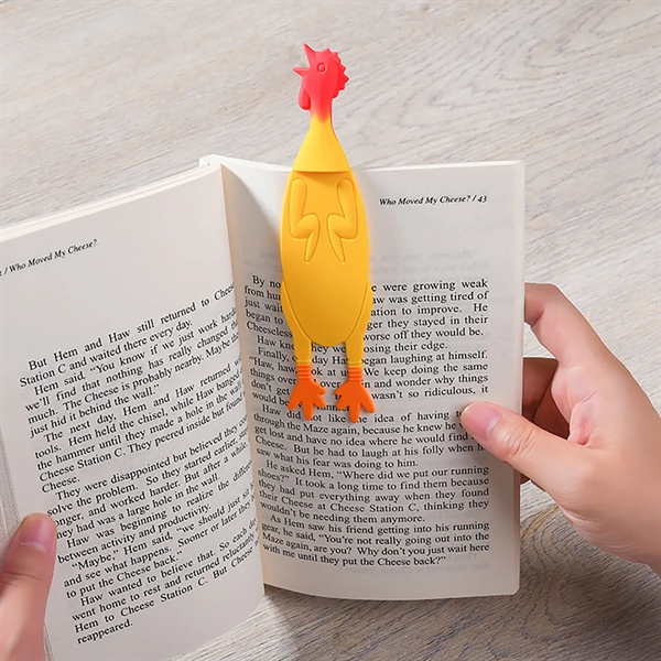 Screaming Chicken Bookmark Funny 3D Cartoon - Screaming Chicken Bookmark Funny 3D Cartoon - Image 2 of 3