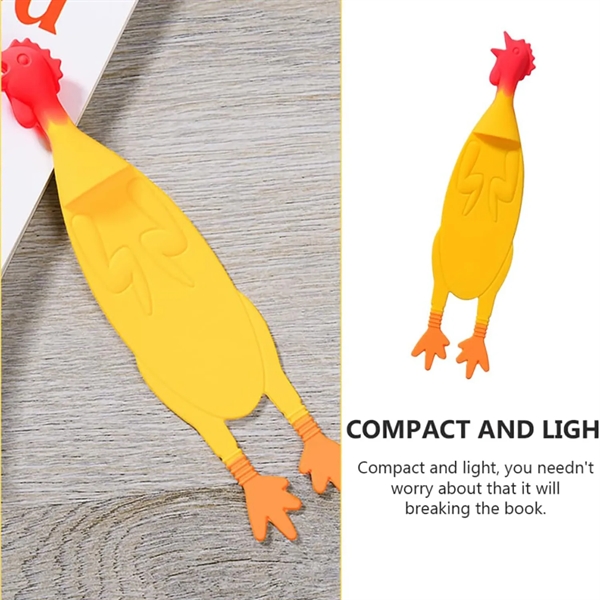 Screaming Chicken Bookmark Funny 3D Cartoon - Screaming Chicken Bookmark Funny 3D Cartoon - Image 3 of 3