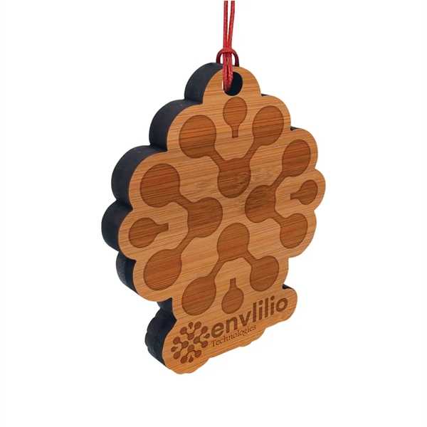 Custom Laser Etched Bamboo Ornaments - Custom Laser Etched Bamboo Ornaments - Image 4 of 4