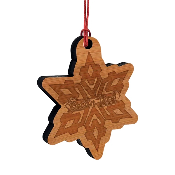 Custom Laser Etched Bamboo Ornaments - Custom Laser Etched Bamboo Ornaments - Image 2 of 4