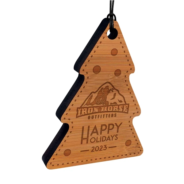 Custom Laser Etched Bamboo Ornaments - Custom Laser Etched Bamboo Ornaments - Image 0 of 4