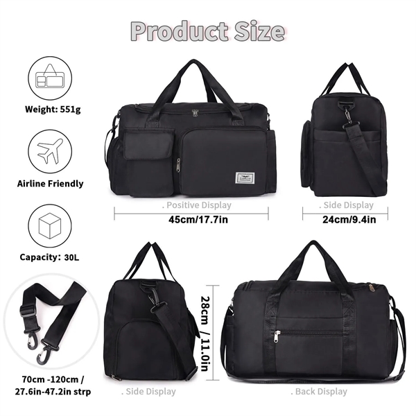 Duffle Bag with Shoes Compartment - Duffle Bag with Shoes Compartment - Image 2 of 4