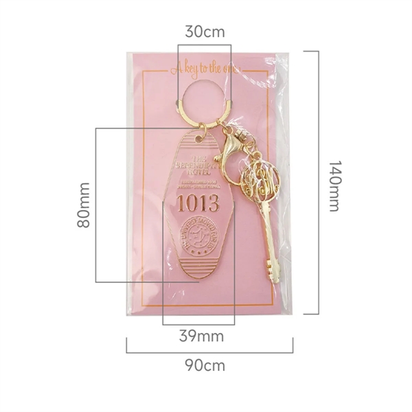 Custom Metal Keychain Room Key Tag - Custom Metal Keychain Room Key Tag - Image 1 of 2