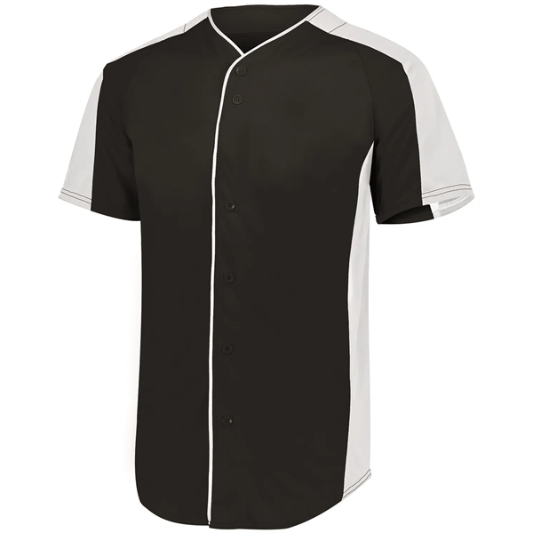Augusta Sportswear Youth Full-Button Baseball Jersey - Augusta Sportswear Youth Full-Button Baseball Jersey - Image 4 of 9
