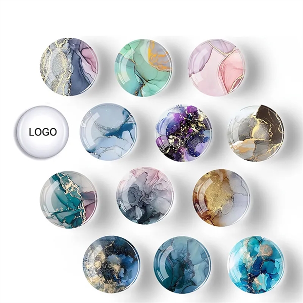 Crystal Glass Round Refrigerator Magnets - Crystal Glass Round Refrigerator Magnets - Image 0 of 2