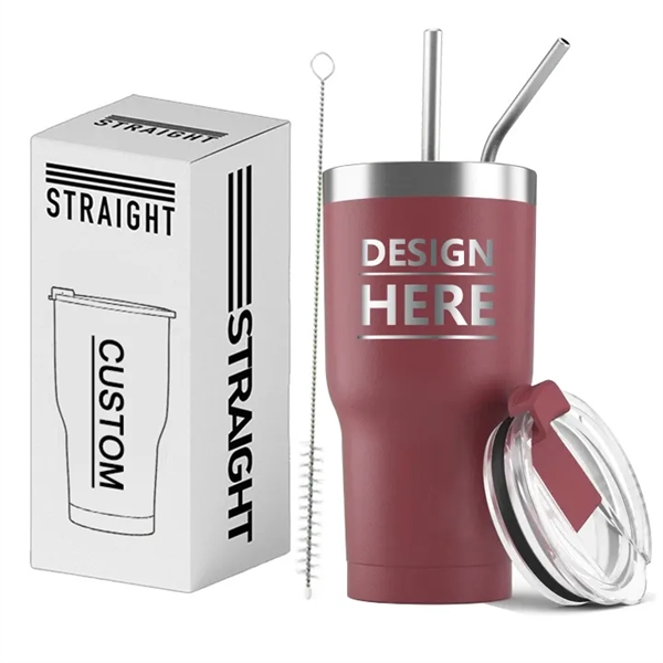 Stainless Steel Insulated Water Bottle with Straws - Stainless Steel Insulated Water Bottle with Straws - Image 4 of 15