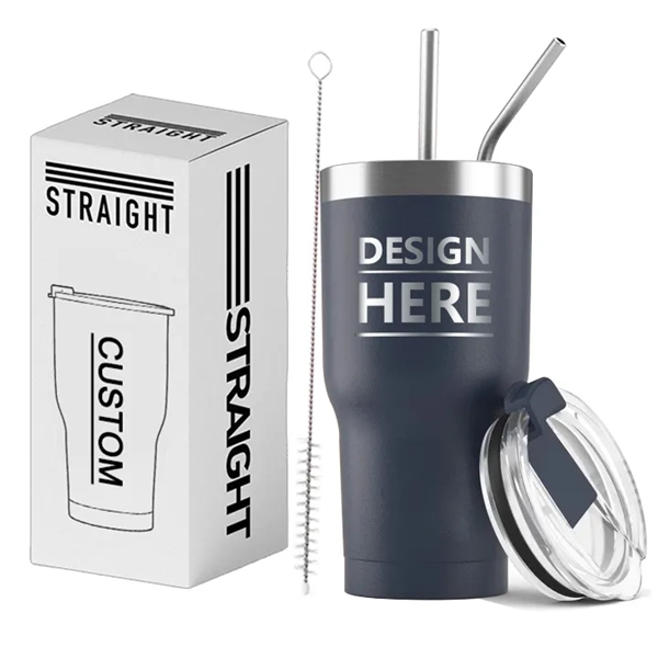 Stainless Steel Insulated Water Bottle with Straws - Stainless Steel Insulated Water Bottle with Straws - Image 6 of 15