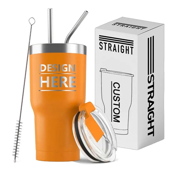 Stainless Steel Insulated Water Bottle with Straws - Stainless Steel Insulated Water Bottle with Straws - Image 7 of 15