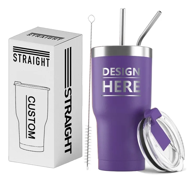 Stainless Steel Insulated Water Bottle with Straws - Stainless Steel Insulated Water Bottle with Straws - Image 9 of 15