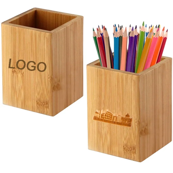 Bamboo Wooden Pencil/Pen Holder - Bamboo Wooden Pencil/Pen Holder - Image 0 of 4