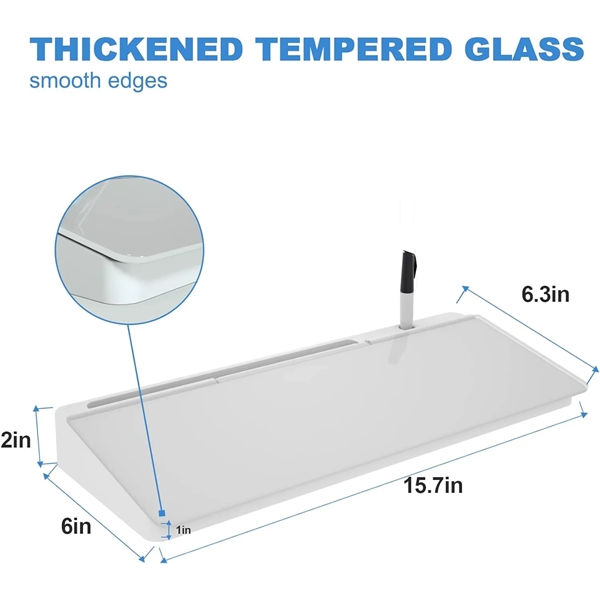 Glass Desktop Whiteboard Dry Erase Board - Glass Desktop Whiteboard Dry Erase Board - Image 1 of 4