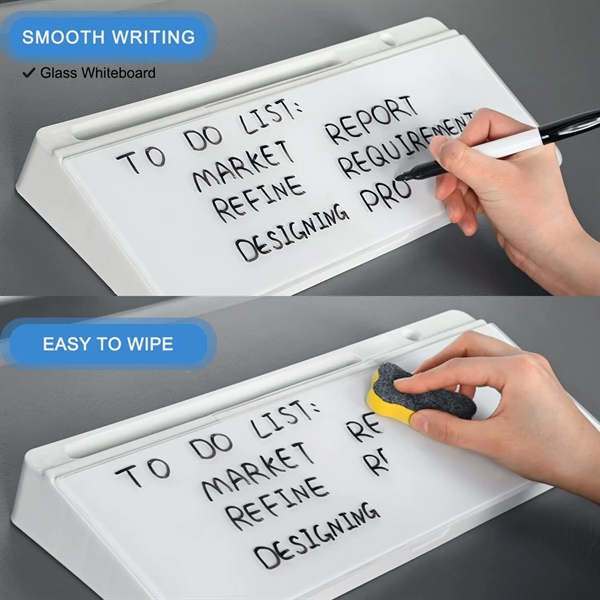 Glass Desktop Whiteboard Dry Erase Board - Glass Desktop Whiteboard Dry Erase Board - Image 2 of 4