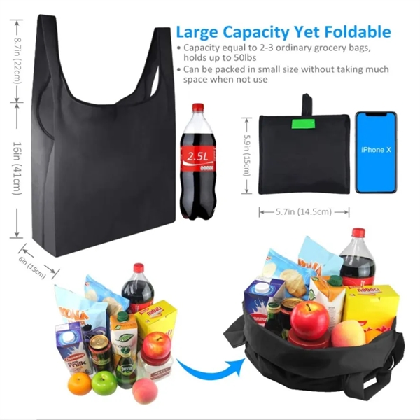 Reusable Foldable Grocery Bags - Reusable Foldable Grocery Bags - Image 1 of 5