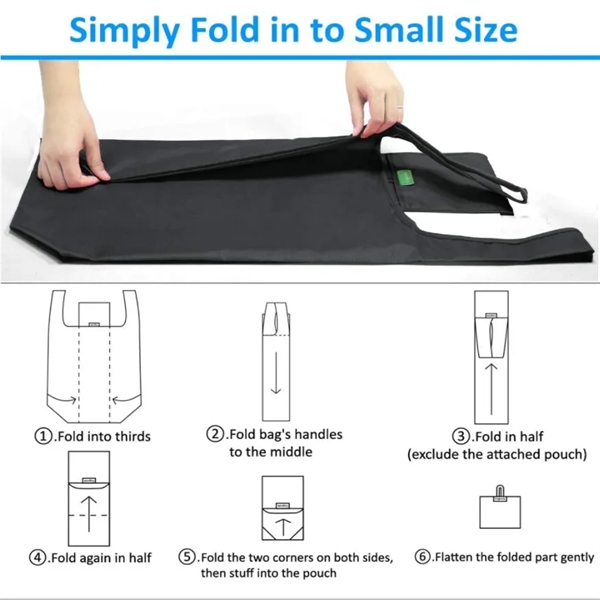 Reusable Foldable Grocery Bags - Reusable Foldable Grocery Bags - Image 4 of 5