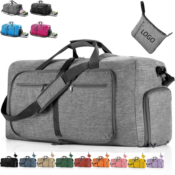 Foldable Duffel Bag with Shoe Compartment - Foldable Duffel Bag with Shoe Compartment - Image 0 of 5