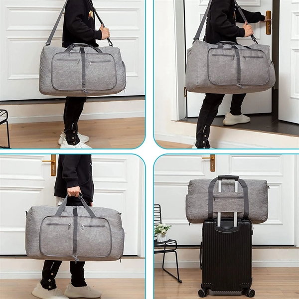 Foldable Duffel Bag with Shoe Compartment - Foldable Duffel Bag with Shoe Compartment - Image 1 of 5