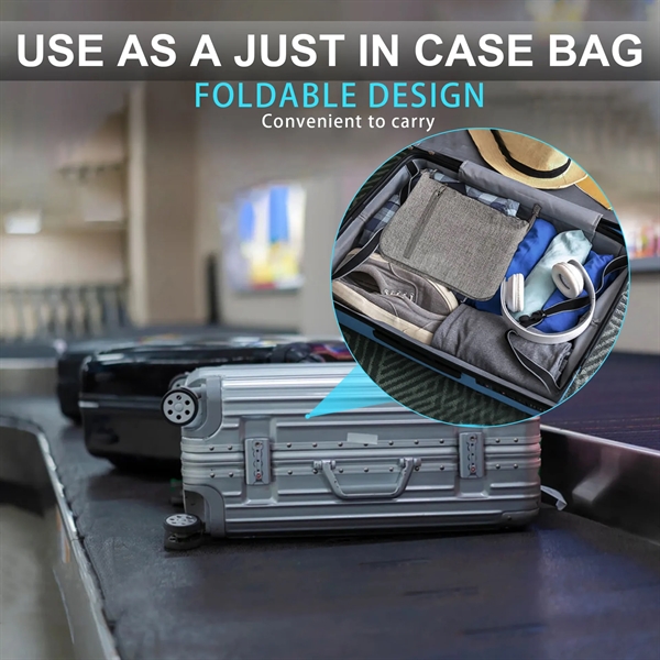 Foldable Duffel Bag with Shoe Compartment - Foldable Duffel Bag with Shoe Compartment - Image 3 of 5