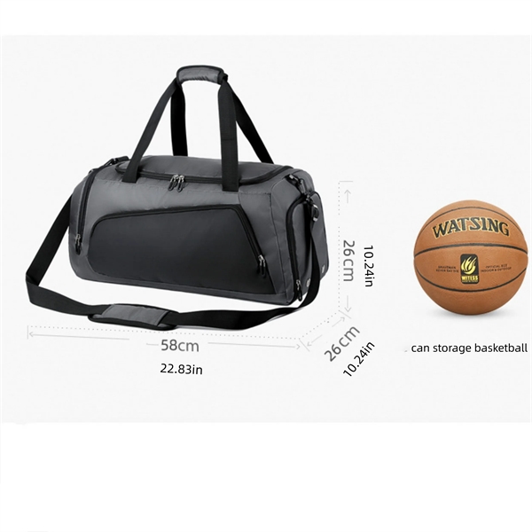 Large Gym Backpack Sports Bag with Shoe Compartment - Large Gym Backpack Sports Bag with Shoe Compartment - Image 4 of 6