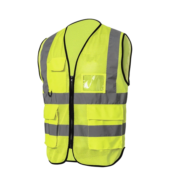 Mesh Hi-Viz Reflective Tape Safety Vest With 4 Pockets - Mesh Hi-Viz Reflective Tape Safety Vest With 4 Pockets - Image 9 of 11