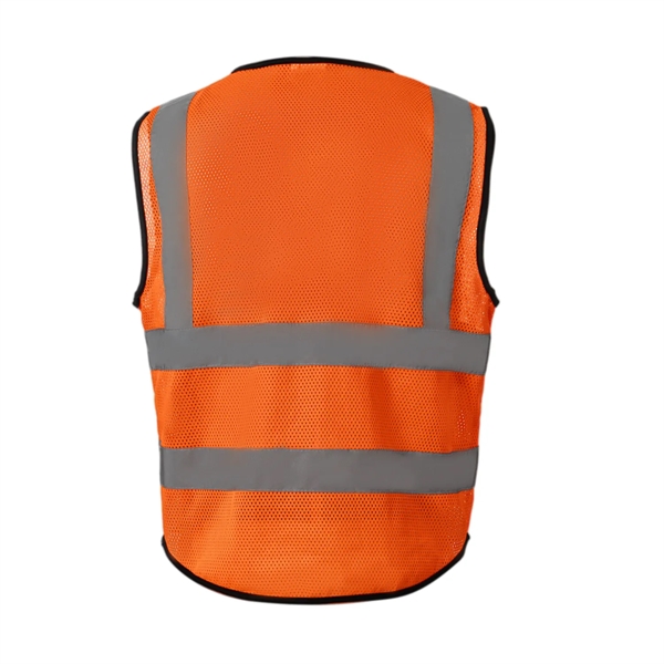 Mesh Hi-Viz Reflective Tape Safety Vest With 4 Pockets - Mesh Hi-Viz Reflective Tape Safety Vest With 4 Pockets - Image 10 of 11