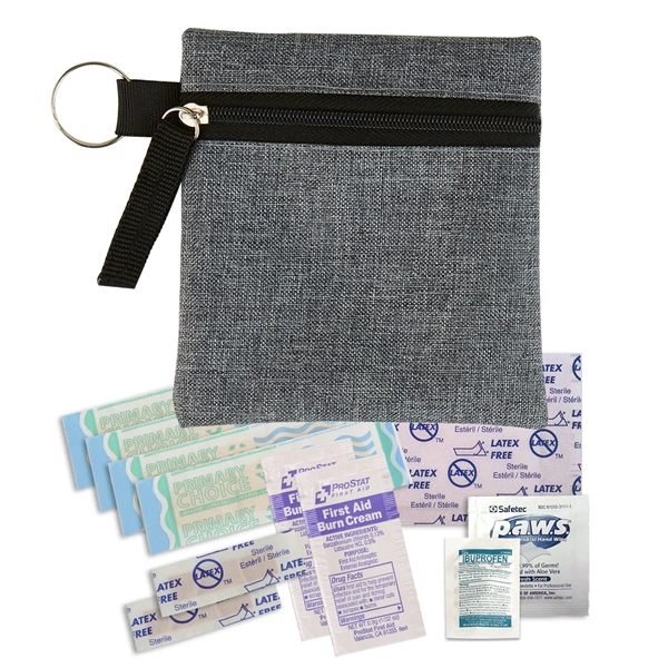 Heathered zippered Mini First Aid Kit - Heathered zippered Mini First Aid Kit - Image 2 of 5