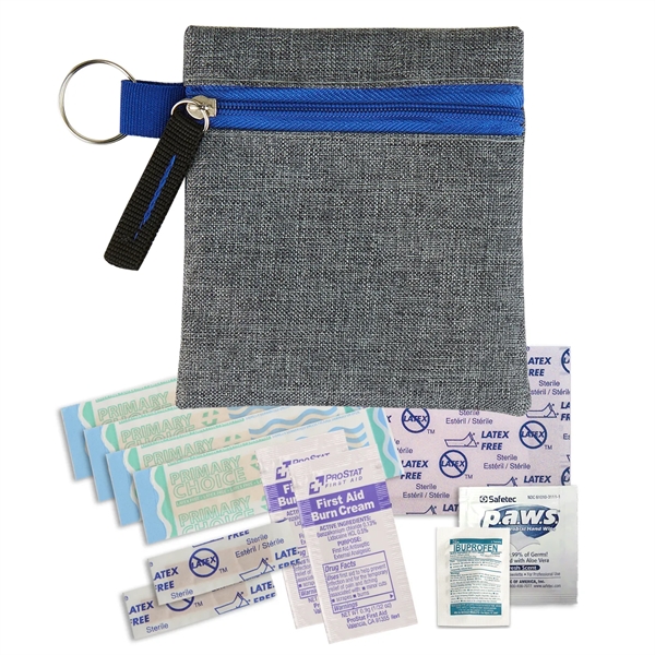 Heathered zippered Mini First Aid Kit - Heathered zippered Mini First Aid Kit - Image 3 of 5