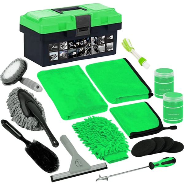 17-piece Multifunctional Car Cleaning Kit - 17-piece Multifunctional Car Cleaning Kit - Image 0 of 6