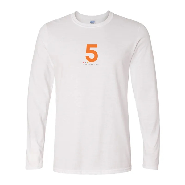 Gildan Soft Style T-Shirt Long Sleeve - Gildan Soft Style T-Shirt Long Sleeve - Image 4 of 5