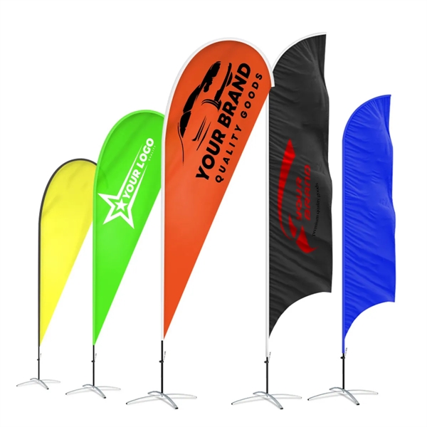 Lasting Durable Promotion Custom Feather Flag Banner Set - Lasting Durable Promotion Custom Feather Flag Banner Set - Image 0 of 4