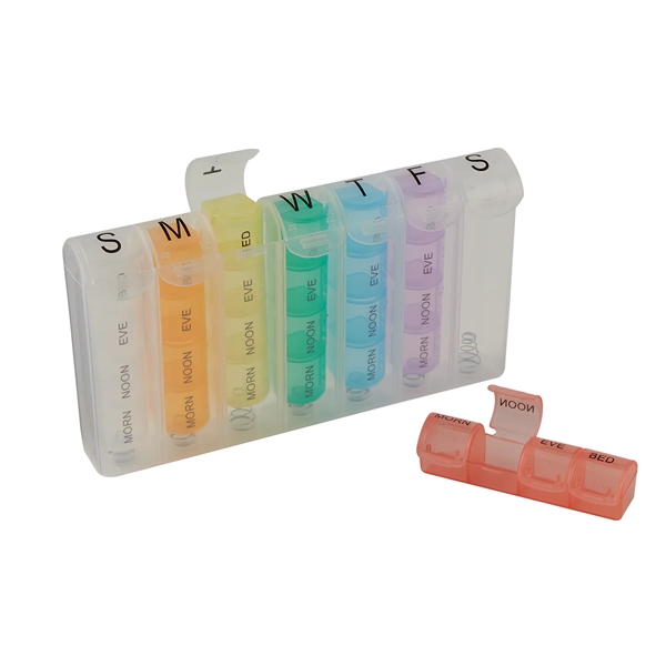 28 Compartment Pill Organizer Box - 28 Compartment Pill Organizer Box - Image 4 of 7