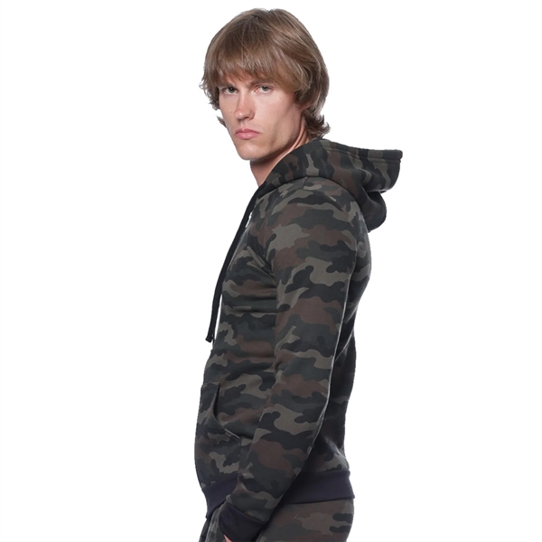 USA Made Unisex Camo Fleece Full Zip Pullover Hoodie - USA Made Unisex Camo Fleece Full Zip Pullover Hoodie - Image 4 of 5