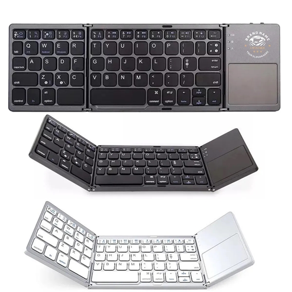 Foldable Bluetooth Keyboard with Touchpad Rechargeable - Foldable Bluetooth Keyboard with Touchpad Rechargeable - Image 0 of 5