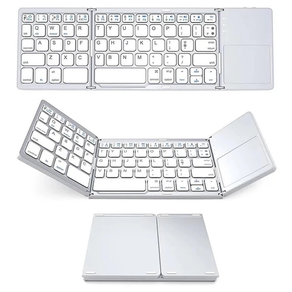 Foldable Bluetooth Keyboard with Touchpad Rechargeable - Foldable Bluetooth Keyboard with Touchpad Rechargeable - Image 3 of 5