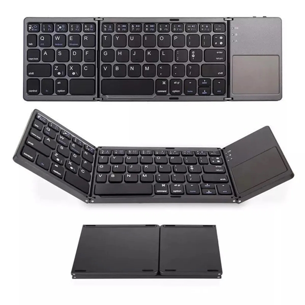 Foldable Bluetooth Keyboard with Touchpad Rechargeable - Foldable Bluetooth Keyboard with Touchpad Rechargeable - Image 4 of 5